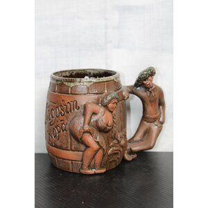 Hand Made Vintage Pottery Beer Mug Ligosim Kopa